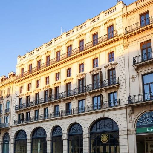 Fachada del edificio de oficinas de Sabores de Espa&ntilde;a en Valencia